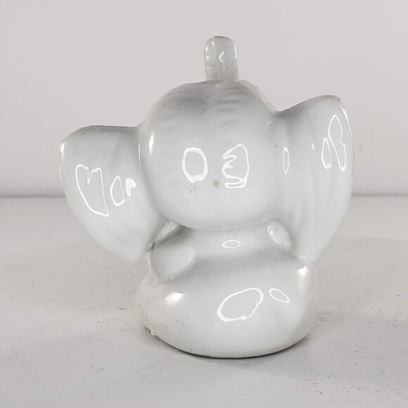 Vintage Elephant White Wearing Bow Figurine - Picture 5 of 8